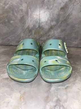 Crocs Classic Marbled Tie Dye Two-Strap Sandals